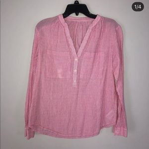 Pink and White pin striped top